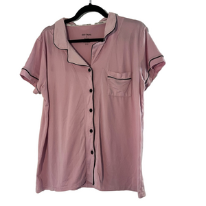 Suite Dreams Women’s Pink Button-Up Sleep Shirt
